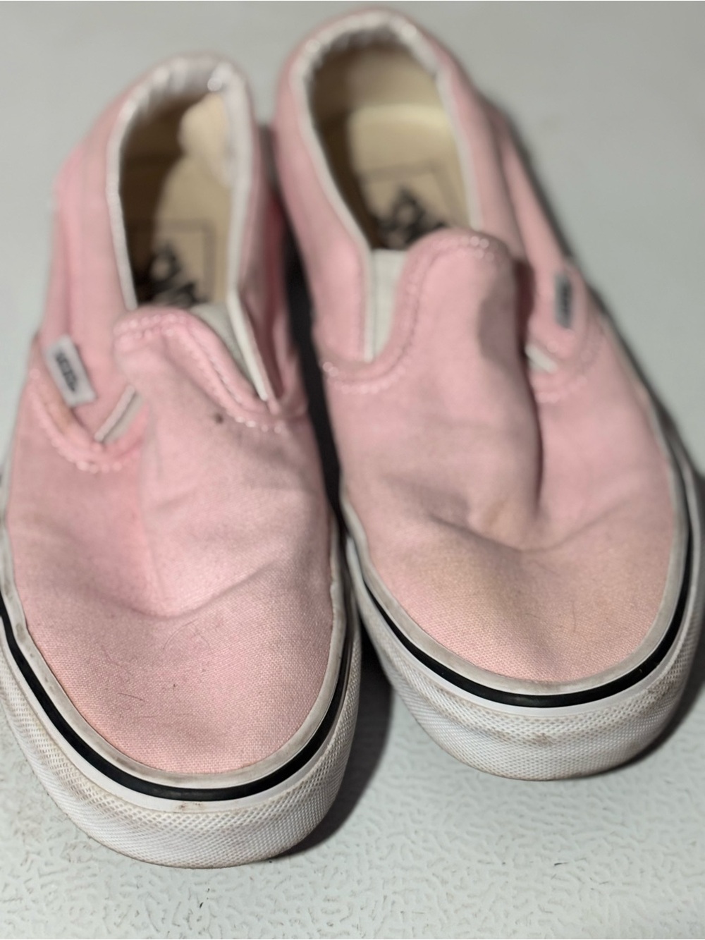 Vans Pink Slip-On Canvas Sneakers